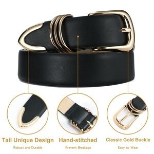 Amazon Black Belt with Gold Buckle